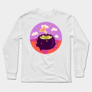 Cute spooky halloween witch brew design Long Sleeve T-Shirt